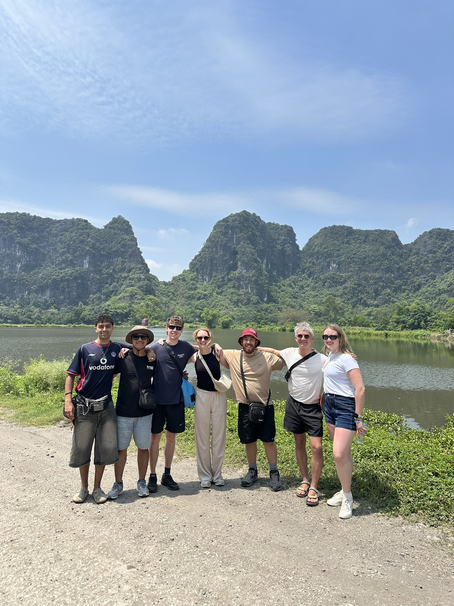 Guided tour walking at Hoa Lu ancient capital